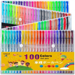 Ccfoud 100 długopisy żelowe w różnych kolorach zestaw szkicowanie rysunek kolor długopisy szkolne materiały biurowe metaliczne p