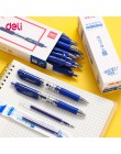 Deli Gel pen 3 szt. 0.5mm artykuły biurowe biurowe długopisy żelowe dla studentów pisanie na czarno czerwony niebieski wysokiej 