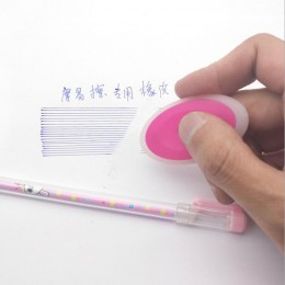 2pc neutralny zmazywalny długopis specjalna guma Cute Cartoon owalna gumka dzieci studenci artykuły papiernicze prezenty szkolne