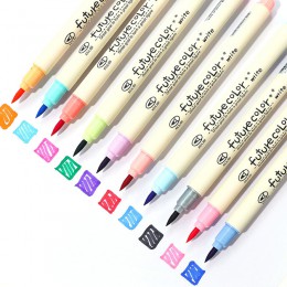 10 kolorowa kaligrafia zestaw pisaków dla dzieci szkoła malarstwo rysunek miękki dotyk szczotka pióra do pisania prezent szkolne