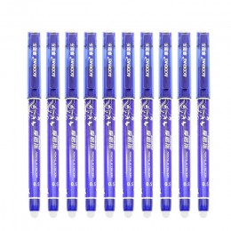 10 kasowalne długopisy wysoka temperatura łatwe do zniknięcia niebieski/czarny/atrament niebieski magiczny długopis biuro kasowa