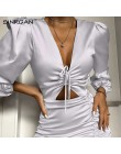 SINRGAN Ruffles Leopard wiosenne sukienki elastyczna opaska Sexy Bodycon Party Dress jesień kobiety 2020 Sashes Mini sukienki