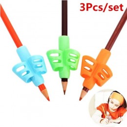 3 sztuk/zestaw dwupalcowy uchwyt do trzymania ołówka uchwyt dzieci dzieci nauka pisanie narzędzie pisanie Pen pisanie urządzenie