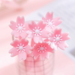 1 sztuk Lytwtw's silikonowy różowy kreatywny śliczne Kawaii kwiatem sakura biurowe biurowe zaopatrzenie szkolne długopis żelowy 