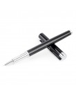 Jinhao Shine Platinum stalowe pióra wieczne luksusowe marki metal srebrny grzywny z kapturem stalówka 0.38mm pisanie atramentu p