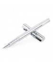 Jinhao Shine Platinum stalowe pióra wieczne luksusowe marki metal srebrny grzywny z kapturem stalówka 0.38mm pisanie atramentu p