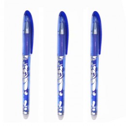 3/6 sztuk/zestaw zmazywalny długopis 0.5mm niebieski czarny atrament długopis pióro do szkoły dostaw Student pisania egzaminu bi