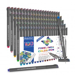 Fineliner Art markery długopisy końcówki z obu stron rysunek malarstwo Marker wodny 24 36 48 60 100 kolory do szkicowania do kal