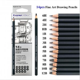 14 sztuk/zestaw zestaw ołówków drewniany profesjonalny atystyczny dostarcza twardy/średni/miękki szkic węgiel ołówki zestaw do m