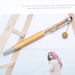1pc osobowość kryształ wisiorek kulkowe długopisy klienta prezent długopisy uczeń kreatywny biurowe metalowe Rhinestone laserowe