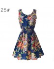 Nowa seksowna sukienka sukienka szyfonowa damska bez rękawów Sundress cienka Vestidos plaża kwiatowy Tank Mini sukienki Vestido 