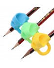 3 zestawy naparstków pisanie przedszkole dzieci początkujący prawidłowy uchwyt długopis długopis silikonowy pisanie pomoc oprawa