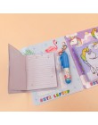 Kawaii Unicorn Flamingo mini notebook długopis zestaw długopisów piękne notatniki długopisy kreatywne artykuły papiernicze preze