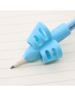 Pióro dziecięce narzędzie silikonowy palec 3 kolor ergonomiczna korekta postawy narzędzie pisanie ołówkiem obsadka do pióra żółt