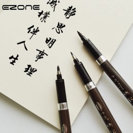 EZONE 3 sztuk różnej wielkości pędzel do pisania chińska kaligrafia nylonowe włosy pędzelek do zdobień do podpisu do rysowania a