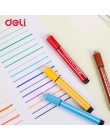 Deli 12/18/24/36 kolory zmywalny kolorowy długopis malowanie markery rysunek artystyczny zestaw student Art Supplies najważniejs