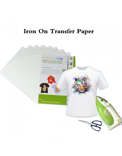 (20 sztuk/partia) żelazko na atramentowy papier transferowy ciepła A4 atramentowy do Textil żelazko na tshirt transfery papier t