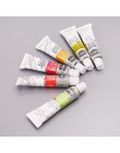12 kolorów tuby 6ml farba Tube rysunek malarstwo Pigment akwarela zestaw z akcesoria do malowania pędzel