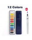 SeamiArt 12/18 kolor stałe zestaw akwareli dla dzieci rysunek wody kolor papieru blaszane pudełko Pigment akcesoria do malowania