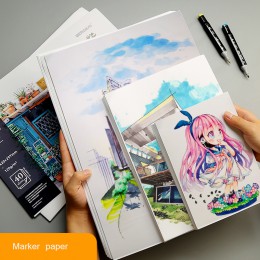 50 arkuszy A4/A5 profesjonalny Marker papierowy malowanie szkicu Marker papierowy do rysowania Marker Book materiały artystyczne