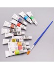 12 kolorów gwasz zestaw farb 6ml rysowanie malowanie pigmentów z akcesoria do malowania pędzel