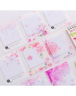 Śliczne Kawaii wiśniowe kwiaty notatnik kartki samoprzylepne naklejki papiernicze wysłane naklejki do planowania notatniki biuro