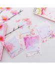 Śliczne Kawaii wiśniowe kwiaty notatnik kartki samoprzylepne naklejki papiernicze wysłane naklejki do planowania notatniki biuro