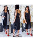 Na cienkich czarnych ramiączkach letnia sukienka damska koreańska jakość V Neck elegancka Sundress seksowna podomka Femme Vintag