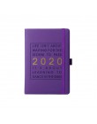 New Fashion Agenda 2020 zagęścić notebook A5 skóra miękka Planner 2020 jan-dec wydajność dziennik język angielski