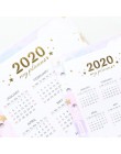 Domikee śliczne 2020 rok kalendarz przegrody papierowe dla 6 pierścienie spoiwa planowanie szkoły notatnik na sprężynie akcesori