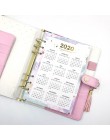 Fromthenon 2020 rok kalendarz dzielniki indeksu akwarela napełniania dla A5A6 6 otwory liści notes spiralny pamiętnik szkoła pap