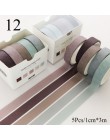 5 sztuk/zestaw taśma Washi siatki śliczne dekoracyjna taśma klejąca jednolity kolor taśma maskująca do naklejki Scrapbooking DIY