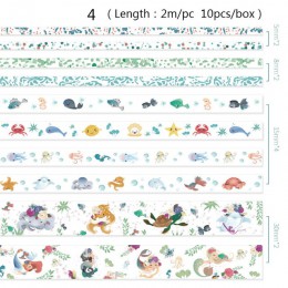 Panie papieru 24 wzory 10 sztuk/pudło Cute Cartoon zwierząt taśmy Washi Scrapbooking DIY Deco kreatywny japoński Kawaii taśmy ma