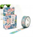 1 sztuk DIY japoński papier dekoracyjna taśma klejąca Cartoon romantyczny cherry Washi taśmy/naklejki z taśmy maskującej rozmiar