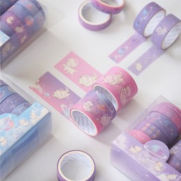 10 sztuk/paczka kot gwiazda chodzenia dekoracyjne taśmy Washi zestaw DIY Scrapbooking taśma maskująca szkolne materiały biurowe