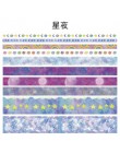 10 sztuk/pudło Starry Sky jednorożec Washi zestaw taśm maskujących taśmy Washi Scrapbooking klej dekoracyjny taśmy papieru japoń