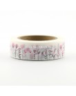 1pc DIY japoński papier różowe kwiaty Washi taśma klejąca taśmy maskujące taśmy samoprzylepne naklejki dekoracyjne taśmy papiern