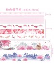 8 sztuk/paczka wzornictwo chińskie Wistaria las Sakura kot japonia zestaw taśm Washi klej taśma DIY do scrapbookingu etykieta sa