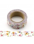 1X DIY japoński papier naturalna kwiatowa taśma washi papierowe taśmy maskujące taśmy samoprzylepne naklejki dekoracyjne taśmy p