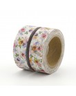 1X DIY japoński papier naturalna kwiatowa taśma washi papierowe taśmy maskujące taśmy samoprzylepne naklejki dekoracyjne taśmy p