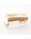 Luksusowe różowe złoto złoto instrukcja zszywacz moda Metal akryl zszywacz 24/6 26/6 zawiera 1000 sztuk zszywki grapadora papela