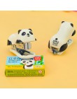 1 sztuk Mini Panda zszywacz zestaw Cartoon biuro szkolne papiernicze spinacz Binding Binder Book kanalizacja