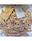 50 sztuk Mini natura drewno klip materiały biurowe zdjęcie Memo drewniany kołek Pin DIY Craft pocztówka klipy do dekoracji długo