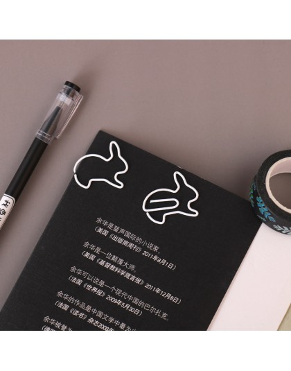 TUTU kreatywny 20 sztuk królik zakładki karteczki do planowania klip materiał metaliczny Segnalibri dla książki papiernicze szko