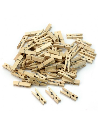 50 sztuk/zestaw Mini drewniany naturalny klip opakowanie małe DIY wesele naturalny klip s materiały biurowe