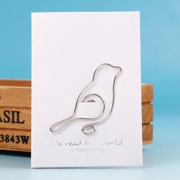 1 sztuk zwierząt kot ptak papierowe kwiaty klip metalowe książki papiernicze szkolne materiały biurowe clothespins na zdjęcie de