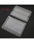 A5/A6 pcv segregator Folder Holder Zipper niski profil styl spiralny Plan torby do przechowywania plik kartonowe opakowanie darm