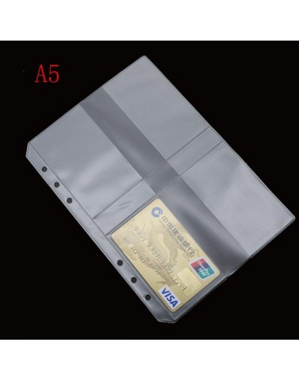 A5/A6 PVC luźna torba na notebooka torba na zamek błyskawiczny 6 otworów luźny liść Folder etui na dokumenty szablon do cięcia p