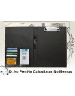 Teczka skórzana A4 PU z kalkulatorem wielofunkcyjne materiały biurowe organizator Manager podkładki na dokumenty teczka torby na