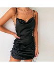 Kobiety solidne paski spaghetti Backless bez rękawów seksowne sukienki długość regulowane damskie Casual Dress nowe ciuchy vesti